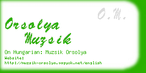 orsolya muzsik business card